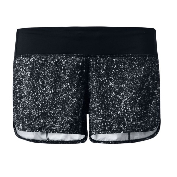 Lululemon women's speed up shorts Black White Splatter Speckled Running - Picture 7 of 9